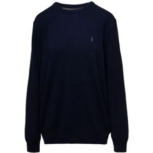 Polo Ralph Lauren, Heren, Sweatshirts & Hoodies, Blauw, Maat: XL Wol,
