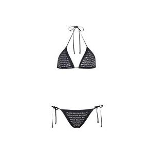 Balmain Zwarte Logo Bikini - Elegant en Modern , Black , Dames , Maat: 2XS