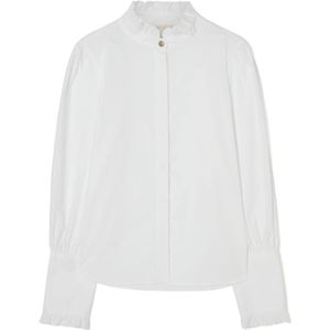 Busnel, Dames, Blouses & Shirts, Wit, Maat: XL Katoen,