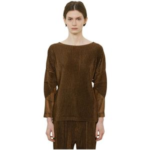 MeiMeiJ, Dames, Tops, Bruin, Maat: S