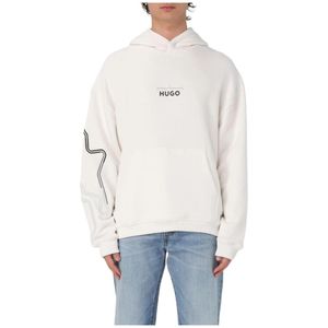 Hugo, Heren, Sweatshirts & Hoodies, Beige, Maat: L Katoen,