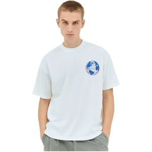 Metalwood Studio, Heren, Tops, Wit, Maat: S Katoen,