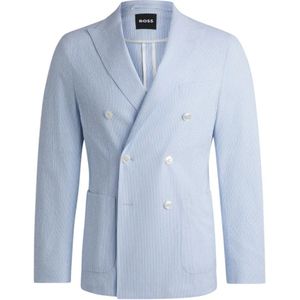 Boss Menswear - Blazer - Blauw - Katoenmix - Slim Fit