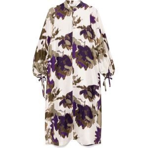 Max Mara, Dames, Jurken, Veelkleurig, Maat: XL Zijde,