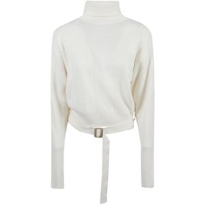 Chloé, Dames, Truien, Wit, Maat: M Wol,