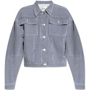 Munthe Tussenjas 'FAMKE'  navy / wit