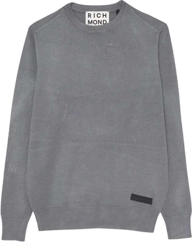 John Richmond, Heren, Truien, Grijs, Maat: M Viscose,