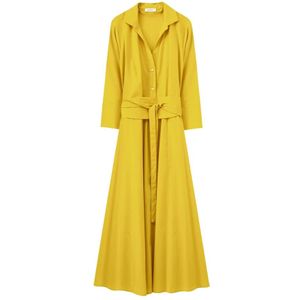 Rosso35, Dames, Jurken, Geel, Maat: XL