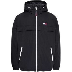 Tommy Jeans, Heren, Jassen, Zwart, Maat: M Nylon,