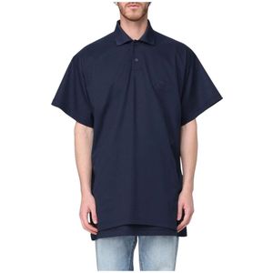 Balenciaga, Heren, Tops, Blauw, Maat: S Katoen,