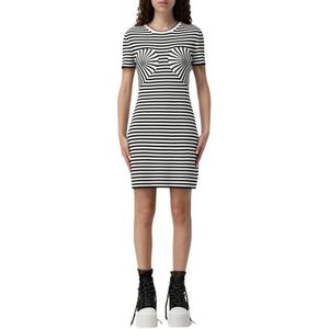 Marc Jacobs - Gestreepte Gebreide Mini Jurk - Zwart - Dames