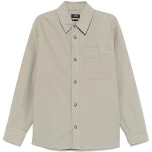 Overshirt - Katoen - Losse Pasvorm - Kraag - Knoopsluiting - Opgestikte Borstzak