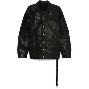 Rick Owens, Heren, Jassen, Zwart, Maat: L Zijde,