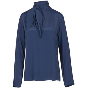 Ottod'Ame, Dames, Blouses & Shirts, Blauw, Maat: M Zijde,