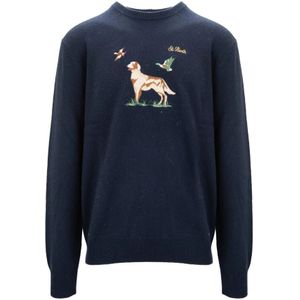 MC2 Saint Barth, Heren, Truien, Blauw, Maat: 2XL Wol,