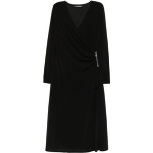 Karl Lagerfeld, Dames, Jurken, Zwart, Maat: L