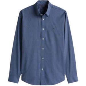 Tommy Hilfiger - PERFORMANCE CHECK RF SHIRT - Overhemd - Night sky/White check - Lange Mouwen