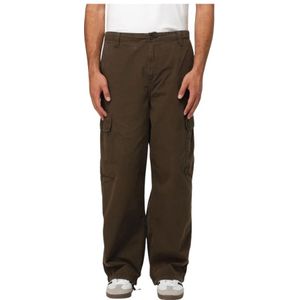 Carhartt Wip, Heren, Broeken, Bruin, Maat: W32 Katoen,