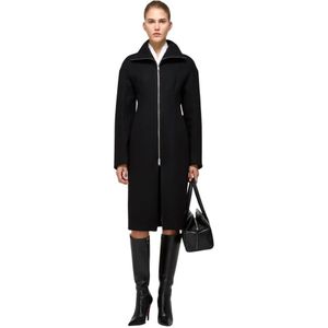 Vsp, Dames, Mantels, Zwart, Maat: XS Wol,