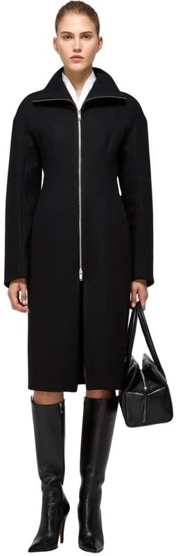 Vsp, Dames, Mantels, Zwart, Maat: XS Wol,