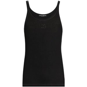 Dolce & Gabbana, Heren, Tops, Zwart, Maat: S