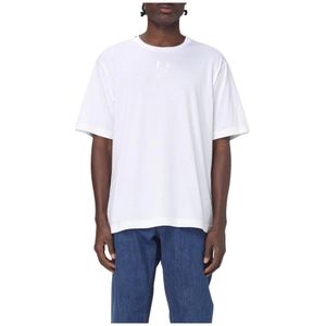 Dolce & Gabbana - T-shirt - Wit - Katoen - Geborduurd Logo