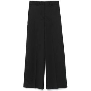 Officine Générale, Dames, Broeken, Zwart, Maat: S Wol,