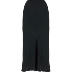 Maison Margiela, Dames, Rokken, Zwart, Maat: 2XS Leer,