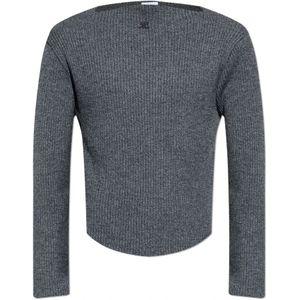 Courrèges, Heren, Truien, Grijs, Maat: S Wol,