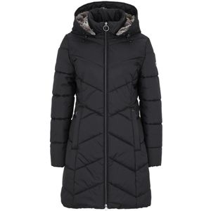 Betty Barclay - Outdoorjas - Zwart - Dames - Leer - Pluche met Afneembare Capuchon