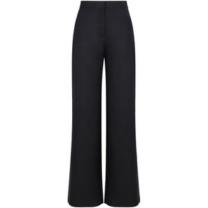 Max Mara Studio, Dames, Broeken, Blauw, Maat: XS Katoen,