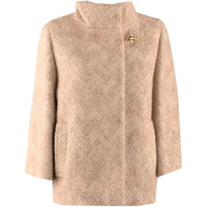 Fay, Dames, Jassen, Beige, Maat: M Wol,