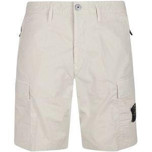 Stone Island, Heren, Korte broeken, Beige, Maat: W31