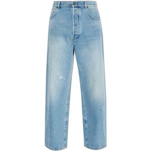 Moschino, Heren, Jeans, Blauw, Maat: S Katoen,