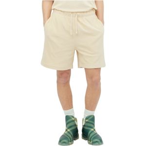 Burberry - Shorts - Crème - Badstof Katoen - Donkerblauw Logo