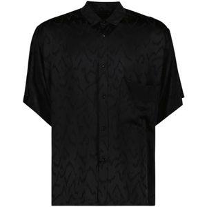 Saint Laurent, Heren, Overhemden, Zwart, Maat: 2XS Zijde,