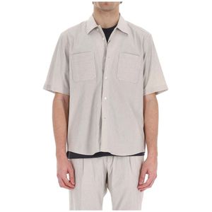 Herno, Heren, Overhemden, Beige, Maat: M Katoen,