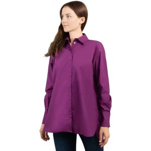 Karl Lagerfeld, Dames, Blouses & Shirts, Paars, Maat: S Katoen,
