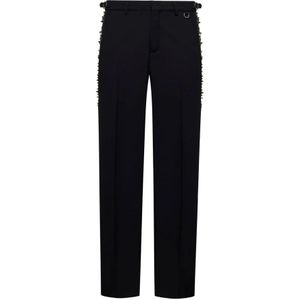 John Richmond, Heren, Broeken, Zwart, Maat: S Leer,