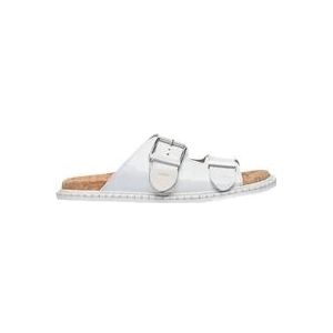 Chloé Leren sandalen met gespsluiting , White , Dames , Maat: 36 EU