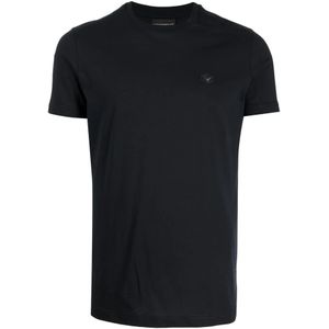 Emporio Armani, Heren, Tops, Blauw, Maat: 3XL Katoen,