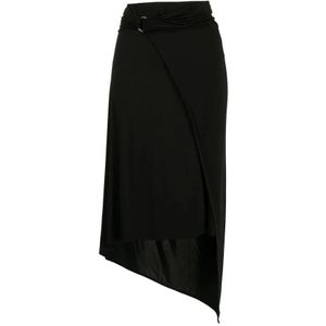 Rabanne, Dames, Rokken, Zwart, Maat: XS Viscose,
