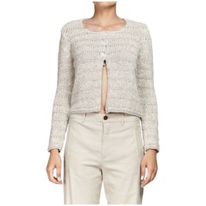 La Fileria, Dames, Truien, Beige, Maat: S Katoen,