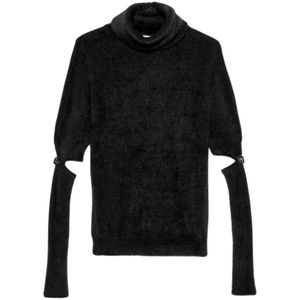 Gaëlle Paris, Dames, Tops, Zwart, Maat: L Nylon,