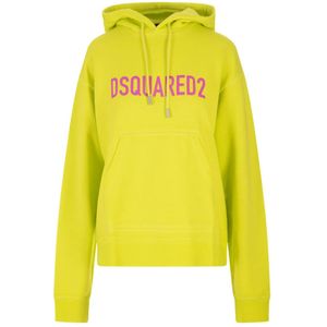 Dsquared2 Comfortabele hoodie , Yellow , Dames , Maat: XS