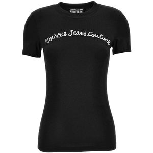 Curved Logo - T-shirt - Zwart - Korte Mouwen