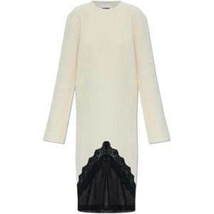 Jil Sander, Dames, Jurken, Beige, Maat: XS Wol,