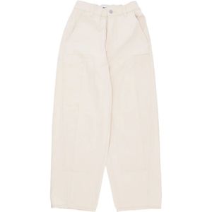 Obey, Dames, Broeken, Beige, Maat: W30 Denim,