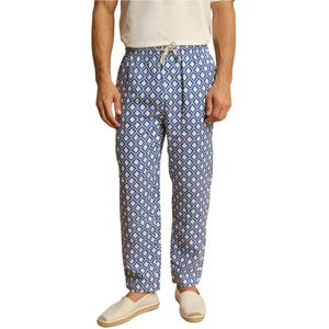 Peninsula, Heren, Broeken, Blauw, Maat: M Linnen,