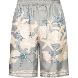 Versace, Heren, Korte broeken, Grijs, Maat: L Zijde,